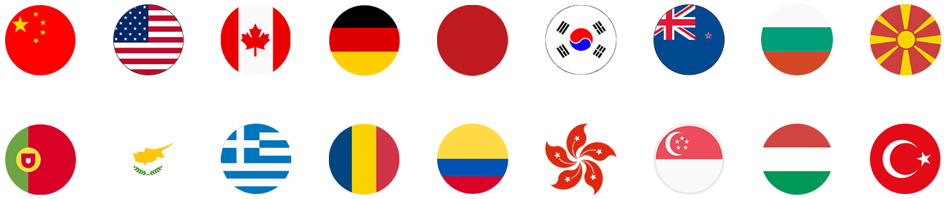 多个国家旗帜