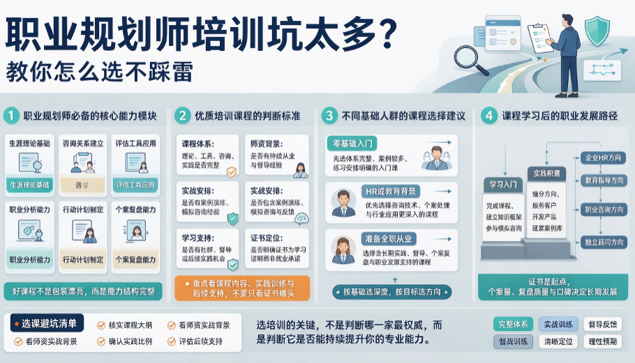 职业规划师培训坑太多？教你怎么选不踩雷(图1)